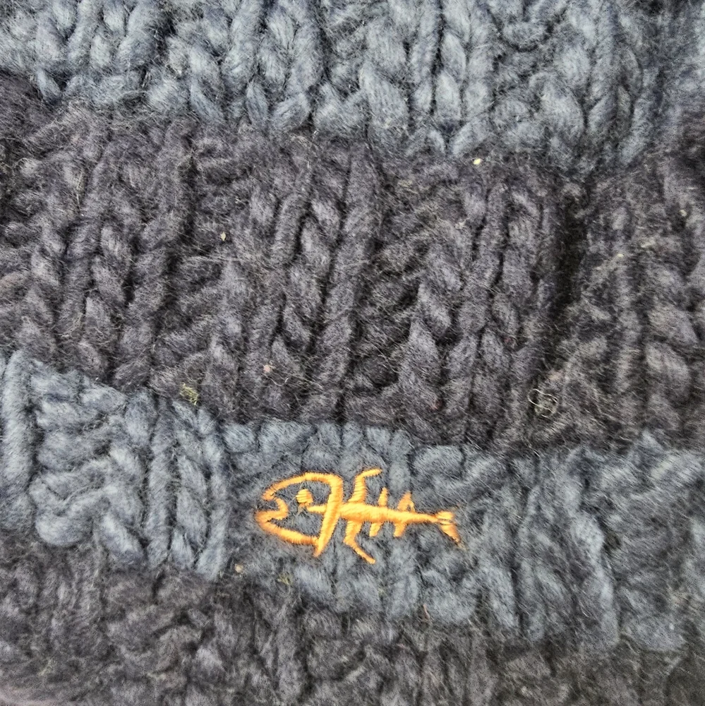 Screamer Knitted Beanie Blue Acrylic